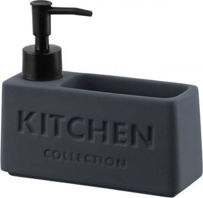 Дозатор моющего средства с подставкой для губки Elan Gallery Kitchen / 190014 (графитовый)
