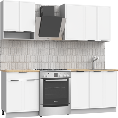 Кухонный гарнитур Arvento Флок-плюс 1.6м (белый)