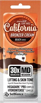 Крем-автозагар SolBianca California 30х Bronzer с маслом арганы, экст. дам. розы и инжира (15мл)