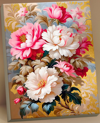 Картина по номерам Флюид Жостовская роспись 40x50 / HR0734