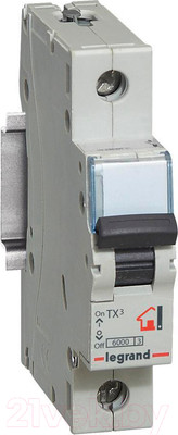 Выключатель автоматический Legrand TX3 1P B 20A 6kA 1M / 403973