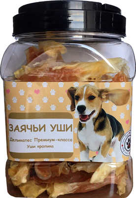 Лакомство для собак O'dog Уши кролика (500г)