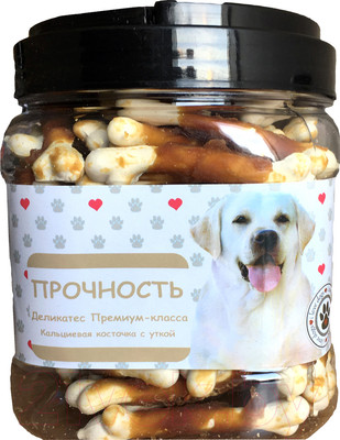 Лакомство для собак O'dog Прочность. Кальциевая косточка с уткой (750г)