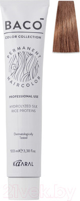 Крем-краска для волос Kaaral Baco 7.43 (медно-золотистый блондин)