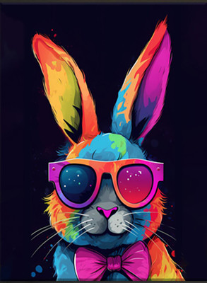 Картина по номерам Флюид Радужный кролик 40x50 / BFH0007