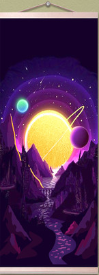 Картина по номерам Флюид Космический пейзаж 23x57 / HRP0142