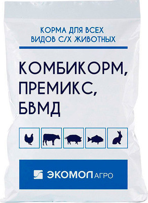 Комбикорм полнорационный Экомол ЭПК-5-2 для цыплят-бройлеров в возрасте 15-32 дня (20кг)