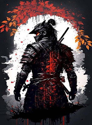 Картина по номерам Молли Японский самурай со светящейся краской 40х50 / FHR0579