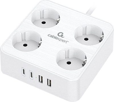 Сетевой фильтр Cablexpert PLT-4-C2U2-W-2