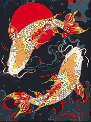 Картина по номерам Молли Карпы кои 40x50 / FHR0589