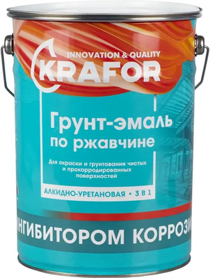 Грунт-эмаль Krafor По ржавчине (5.5кг, шоколадный)