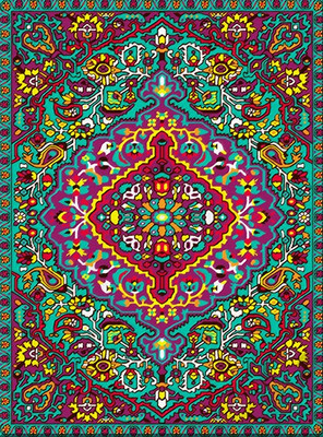 Картина по номерам Молли Восточный ковер 40x50 / FHR0614 (зеленый)