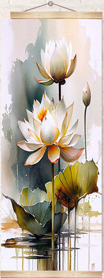 Картина по номерам Молли Цветы лотоса 35x88 / HRP0166