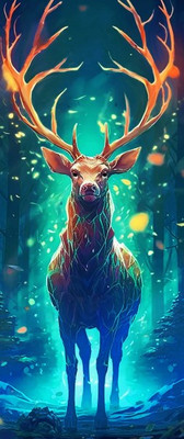 Картина по номерам Молли Волшебный олень 35x88 / HRP0173