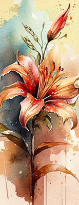 Картина по номерам Молли Акварельная лилия 35x88 / HRP0178