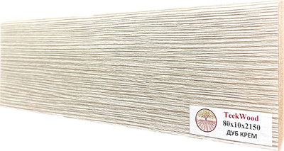 Плинтус Teckwood МДФ Прямой 80x10x2150 (дуб крем)