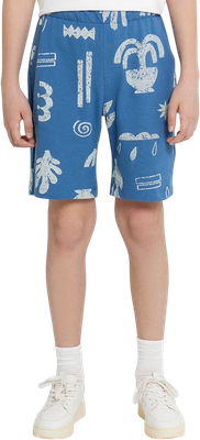 Шорты детские Mark Formelle 133351 (р.158-80, узоры на пепельно-синем)