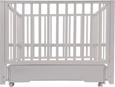 Детская кроватка INDIGO Norden универсальный маятник+колеса, ящик (массив березы, кашемир)