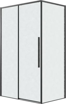 Душевой уголок Grossman Galaxy 140х100х195 / 120.K33.01.1410.21.02 (черный матовый/шиншилла стекло)