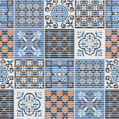 Коврик для ванной Вилина Преображение 7105 225PT-orange-blue (45x32)