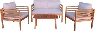 Комплект садовой мебели National Tree Company Из акации / TP6072.3 (4 предмета)