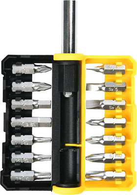 Отвертка Deli EDL251201 (15шт, черный/желтый)