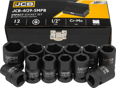 Набор головок слесарных JCB 4129-5MPB (61358)