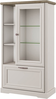 Шкаф с витриной Anrex Toscana New 1V1D3N (персидский жемчуг/каньон)