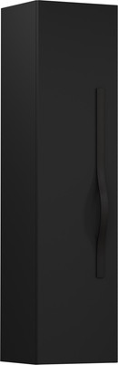 Шкаф-полупенал для ванной Lauter Навесной Eva (черный матовый, ручка черный матовая сталь)