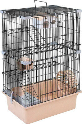 Клетка для грызунов ЕСО Рикки / 43112беж-черн