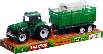 Трактор игрушечный Автоград Инерционный. Фермер. С прицепом и животным 9975-2A / 7656647