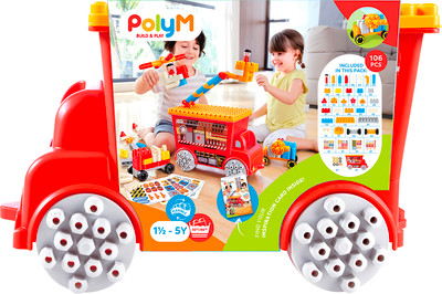 Конструктор PolyM Креатив Пожарно-спасательная машина / 761821_HP