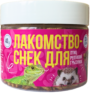 Лакомство для грызунов APetTito Снек для грызунов, птиц, рептилий (40г)