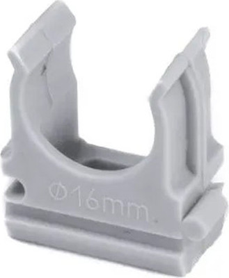 Крепеж-клипса для трубы DEKRON GX4001 (100шт, серый)