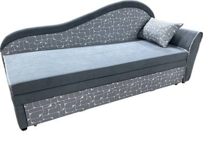 Тахта Анмикс Вика правая (серый, велюр/принт либерти)