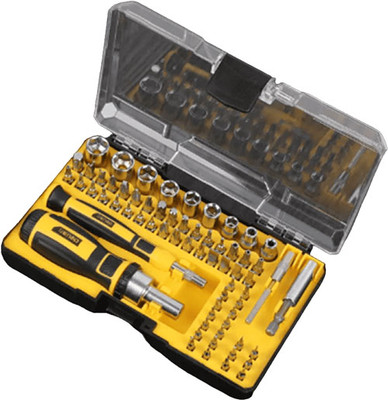 Отвертка Deli EDL3565 (65шт, желтый/черный)