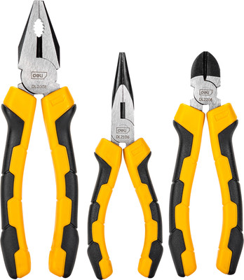 Набор губцевого инструмента Deli YS EDL2008-3 (3шт, желтый/черный)