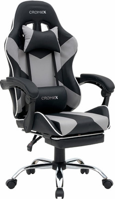 Кресло геймерское Cromex GM-145 / 532956 (черный/серый/белый)
