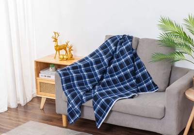 Плед Бояртекс Cell 3/2 Синий (150х200, флис)