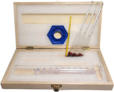 Набор спиртометров No Brand АСП-3-1 с мерником Мцс-100 (в деревянном футляре)