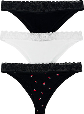 Комплект женских трусов Mark Formelle 412632-3 (р.98, вишенки на черном)