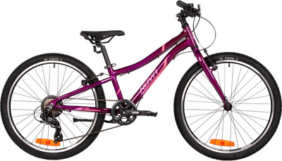 Велосипед Novatrack Novara 24 / 24AHV.NOVARA.10VL5 (10, фиолетовый, разобранный, в коробке)