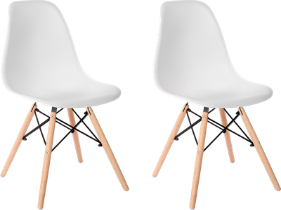 Набор стульев Mio Tesoro Бари SC-001 (2шт, белый/дерево)