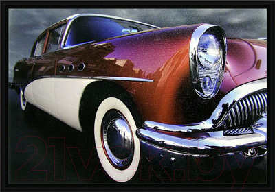 Картина Декарт Красная ретро машина 8Л1464 (в раме)