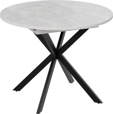 Обеденный стол ТриЯ Мэдисон раздвижной Тип 1 / 268259 (черный муар/ателье светлый)