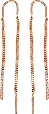 Серьги из розового золота Кристалл CD64100226773 (с фианитами)