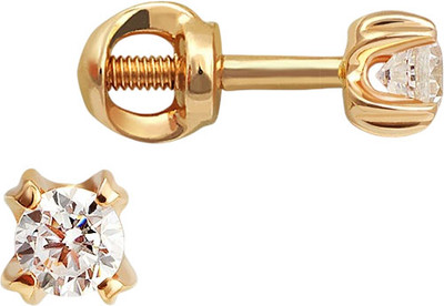 Серьги из розового золота Кристалл CK07000226773 (с фианитами)