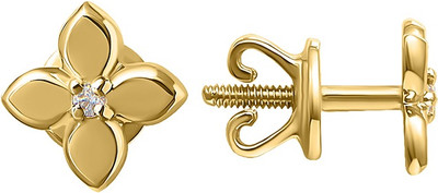Серьги из желтого золота Кристалл CP91700226773 (с фианитом)