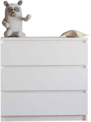 Комод Dipriz Марм 3 ящика / Д.20093.1 (белый/утопленный цоколь)