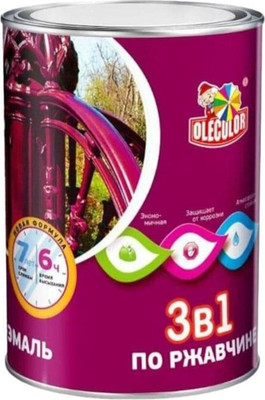 Грунт-эмаль Olecolor По ржавчине (900г, графит)